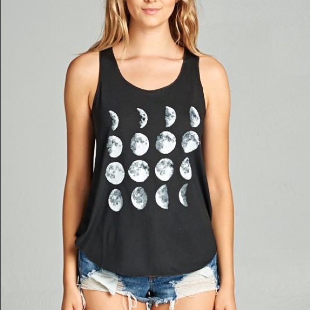 Phases of the moon tank top